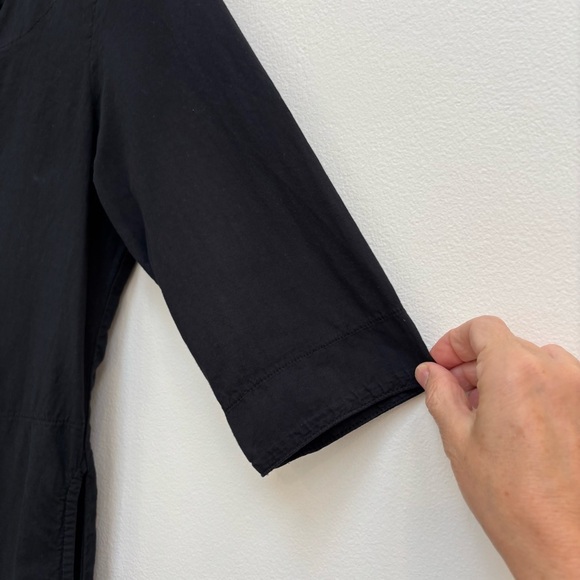 Prairie Underground Organic Cotton Shift Mini Dress Minimalist Black Size M - Picture 7 of 12